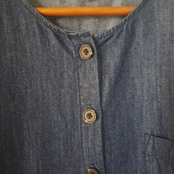 Jack BB Dakota Chambrey Button Front Long Sleeve Dress Size Small - Picture 5 of 9